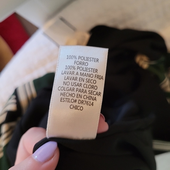 EVERLY small faux wrap dress green stripes - Picture 13 of 14